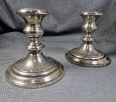 Vintage Gotham Sterling Silver Candlesticks Pair Hallmarked Rare 1190 Signed By Soooopleased On Etsy Silver Candlesticks Candlesticks Silver