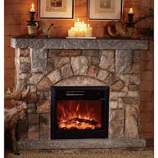 Fireplace doors block all outside air from entering the space, and a gas insert has its own flue that goes up the chimney. Unifire Polystone Electric Fireplace With Mantel 4400 Btu Model Wf01512 Electric Firepl Stone Electric Fireplace Electric Fireplace With Mantel Fireplace
