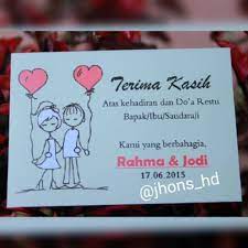 Kalimat kartu ucapan aqiqah bahasa jawa dan indonesia. Kartu Ucapan Terima Kasih Thanks Card 18 Shopee Indonesia