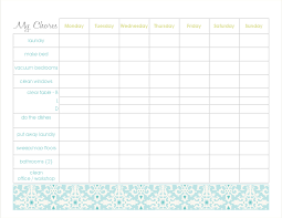 Freebies Blank Chore Chart Printables Naturally Creative Mama