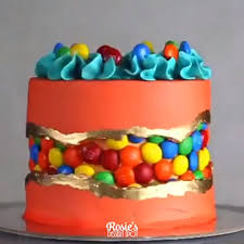 Gateau De Ligne De Faille Colore Cake Decorating Frosting Cake Decorating Videos Cake Decorating Piping