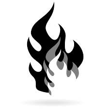Black Flame Vector Download Free Vector At Shmector Com Black And White Drawing Fire Icons Fire Image