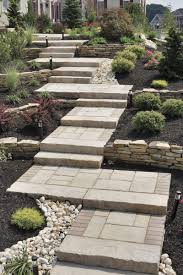 Use the following tutorial for how to build a flagstone, brick, or paver patio. Perfect Walkway For A Sloping Yard Using Pavers Brick And Natural Stone From Www Morrisbrick Com Walkway Landscaping Garden Stairs Landscape Stairs