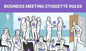 Business Meeting Etiquette Rules Infographic