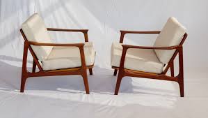 A Pair Of Danish Lounge Chairs And Matching Sofa Reupholstered With A Textured Cream Fabric From Tonic Living Ver Danish Lounge Chair Mid Century Chair Chair