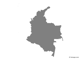 Grey Map Of Colombia Free Vector Maps Colombia Map Colombia Map