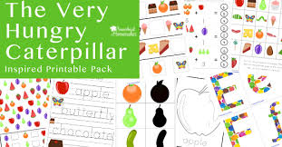 Use this preschool printable pack along with unit studies about bugs, caterpillars/ butterflies, or even healthy eatings (try the foods the caterpillar munches on in the book). Free The Very Hungry Caterpillar Printable Pack Proverbial Homemaker
