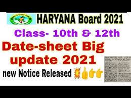 Students need to confirm all dates of examination before they start their. Haryana Board 10th 12th Date Sheet 2021 Hbse Board Exams 2021 Date Sheet Update Hbse Exams 2021 Youtube