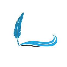 Quill Feather Pen With Blue Wave Vector Logo Design Feather Clipart Feather Icons Logo Icons Png And Vector With Transparent Background For Free Download In 2021 Vector Logo Design Waves Icon