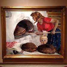 Engels Vasilevich Koslov Russian Mother Baking Bread Springville Museum Of Art Utah Art Russian Art Painting