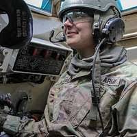 2nd Lt. Caitlyn Simpson, a tank commander with A co.