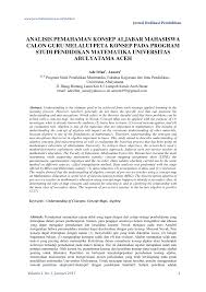 Sk (surat keputusan) pembagian tugas mengajar guru sekolah dasar adalah surat keputusan kepala sekolah untuk mengatur tugas mengajar guru. Pdf Analisis Pemahaman Konsep Aljabar Mahasiswa Calon Guru Melalui Peta Konsep Pada Program Studi Pendidikan Matematika Universitas Abulyatama Aceh