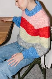 Ajh Ganni Julliard Striped Sweater Hrdsindia Org