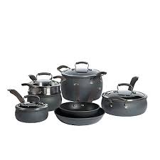 Epicurious Nonstick Hard Anodized 11 Piece Cookware Set Bed Bath Beyond Hard Anodized Cookware Cookware Set Cookware Set Stainless Steel