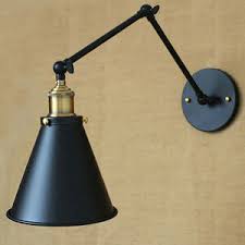 Black Vintage Industrial Swing Arm Wall Lamp Diy Adjustable Light Sconce Fixture 607841457330 Ebay