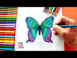Como Dibujar Y Pintar Una Mariposa En Tonos Verdes Youtube