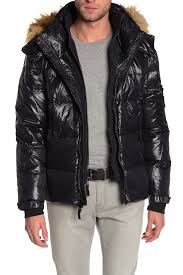 s13 faux fur trim hooded puffer jacket hautelook