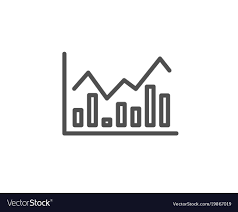 financial chart line icon finance graph