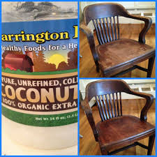 Coconut Oil Refinish Antique Chair I Tried It And I Like It A Lot It Brought The Chair Back To It S Nat Antique Chairs Refinishing Furniture Pure Products