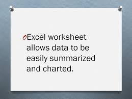 creating a worksheet and embedded chart chapter ppt download