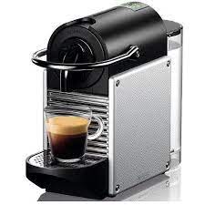 The pressurised air forces the water through the coffee grounds and the filter to extract a single shot of espresso. Nespresso De Longhi En 124 S Silver Capsule Coffee Machine Alzashop Com