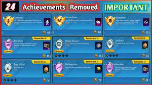 New Pubg Mobile Achievements List 24 Achievements Removed In Pubg Mobile Youtube