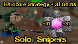 Solo Hardcore Strategy + 31 Gems Snipers only Roblox Tower Defense  Simulator - YouTube
