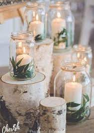 Diy Wedding Decoration Ideas With Candles And Mason Jars With Images Rustic Wedding Centerpieces Diy Wedding Decorations Wedding Table