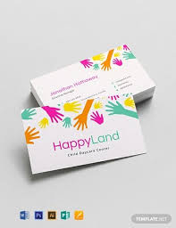 There are many other sizes (even 24 in a page), if you look around for templates by the. Child Care Business Card Template Free Jpg Google Docs Illustrator Word Apple Pages Psd Publisher Template Net Free Business Card Templates Business Card Template Business For Kids