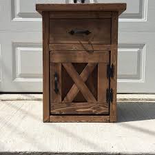 Farmhouse Bedside Cabinet Nightstand Cabinet Rustic Side Etsy In 2020 Rustic Side Table Rustic Bedside Table Rustic Bedroom Furniture