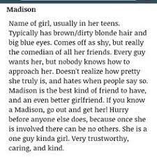 What The Meaning Of Madison Is In The Urban Dictionary Name Of Girls Urban Dictionary Madison Name