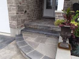 Flagstone set in the cement is nice. Flagstone Steps And Walkways Manor Landscaping