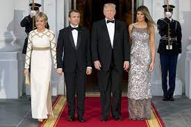 Trump also shared a kiss with french president emmanuel macron's wife, brigitte macron, as the world leaders and. First Lady Steps Into Spotlight For State Visit With France