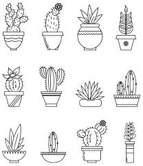 Black And White Plant Pots Clipart 13 Best Succulent Cactus Coloring Books Pages Bullet Journal Bullet Journal Doodles Bullet Journal Inspiration