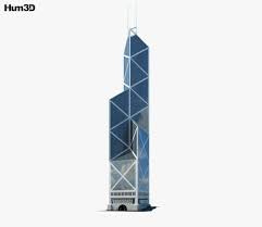 3d Model Of Bank Of China Tower Hong Kong 3d Model Model Tower