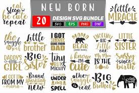 Download New Born Baby Bundle Graphic By Handmade Studio Creative Fabrica In 2020 Baby Svg Dog Mom Quotes Svg PSD Mockup Templates