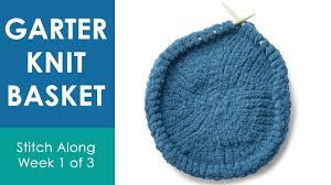 Cream crochet handy basket pattern: How To Knit A Basket Week 1 Of 3 Bernat Stitch Along Youtube
