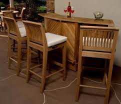 This Teak Bar Set Will Quickly Become An Essential Part Of Your Outdoor Living Area Year Round Easy Flip Top Table Doubling Bar Top Size Bar Tops Ar