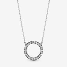 Pandora kette gold,pandora rose, cubic zirkonia collier in pandora rose mit klaren cubic zirkonia besetzt. Funkelnder Kreis Halskette Pandora