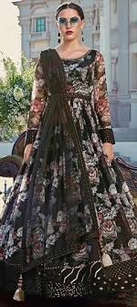 Women's anarkali salwar kameez designer indian dress ethnic partywear embroidered gown. Anarkali Floral Salwar Kameez Shop Online Salwar Suits