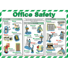 Office Safety Chart From Signs Plastic Products Ltd This Poster Details General Office Safety Procedures And Safety Posters Office Safety Employee Safety