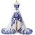 Plus Size Royal Blue And White Wedding Dress