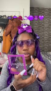 Inspired look by @Afropuffjada ☂️🟣👾🦄💜🍇😈