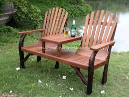 Teak Wood Adirondack Tete A Tete Outdoor Patio Log Furniture Rustic Outdoor Furniture Wood Adirondack Chairs Teak Garden Bench