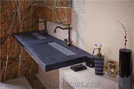 Your bathroom countertop will require cutouts, one of which will be for the sink. Black Granite Bath Top And Wash Basin Black Granite Top And Bathroom Sink Black Granite Bathroom Countertop And Sink Washbasin Bathroomsink Countertop From China Stonecontact Com