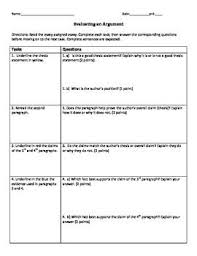 Evaluating An Argument Persuasive Text Argument Teacher Toolbox