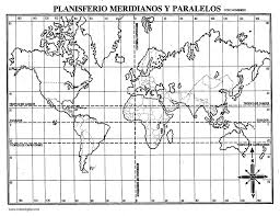 Planisferio Meridianos Y Paralelos Con Nombres Actividades De Geografia Geografia Para Ninos Aula De Geografia