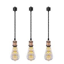 Maybe you would like to learn more about one of these? 3 Pack H Track Lighting Kitchen Pendant Light Mini Antique Brass Hanging Lamp Twisted Cloth Covered Wire With H System Track Adapter Nunu Lamp Online Shopping