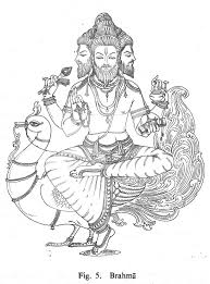 Brahma Goddess Artwork Hindu Art Indian Folk Art