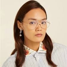 GUCCI UNISEX-ADULT AVIATOR GOLD GOLD TRANSPARENT SUNGLASSES  GG0432S-30006312-001